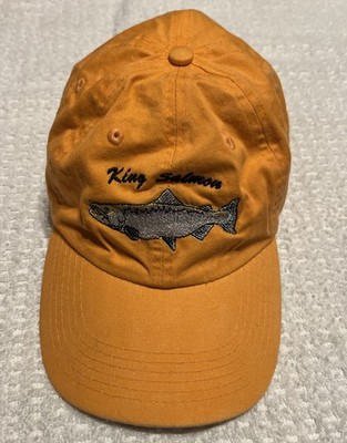 King Salmon Dublin Michigan Hat Fishing Adjustable Strap Back Orange Unisex Cap