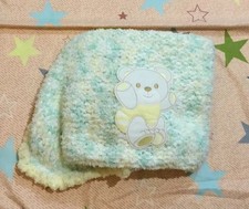 Copertina neonato fatta a mano in pura lana baby