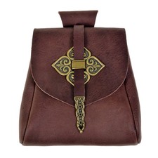 Leather Belt Pouch Birka - Big Viking LARP Medieval Cosplay Festival Girdle Bag