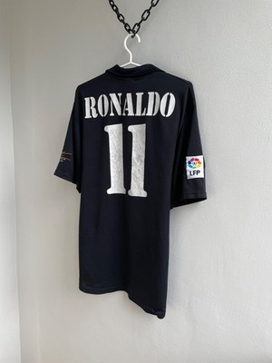 Real Madrid 2001 2002 RONALDO #11 Away Shirt Football Soccer
