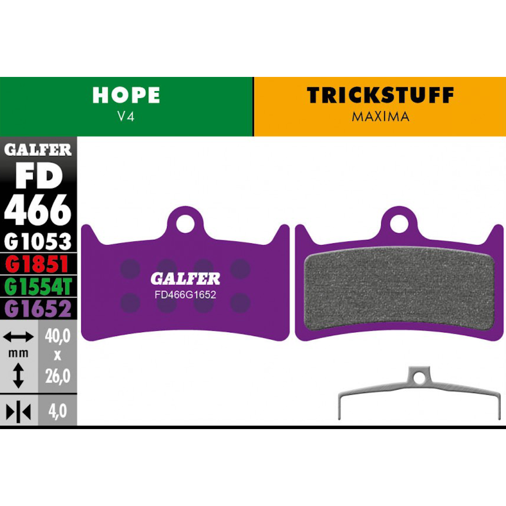 Galfer Hope V4 Brake Pads - E-Bike Compound Disc Trickstuff Massima MTB DH New