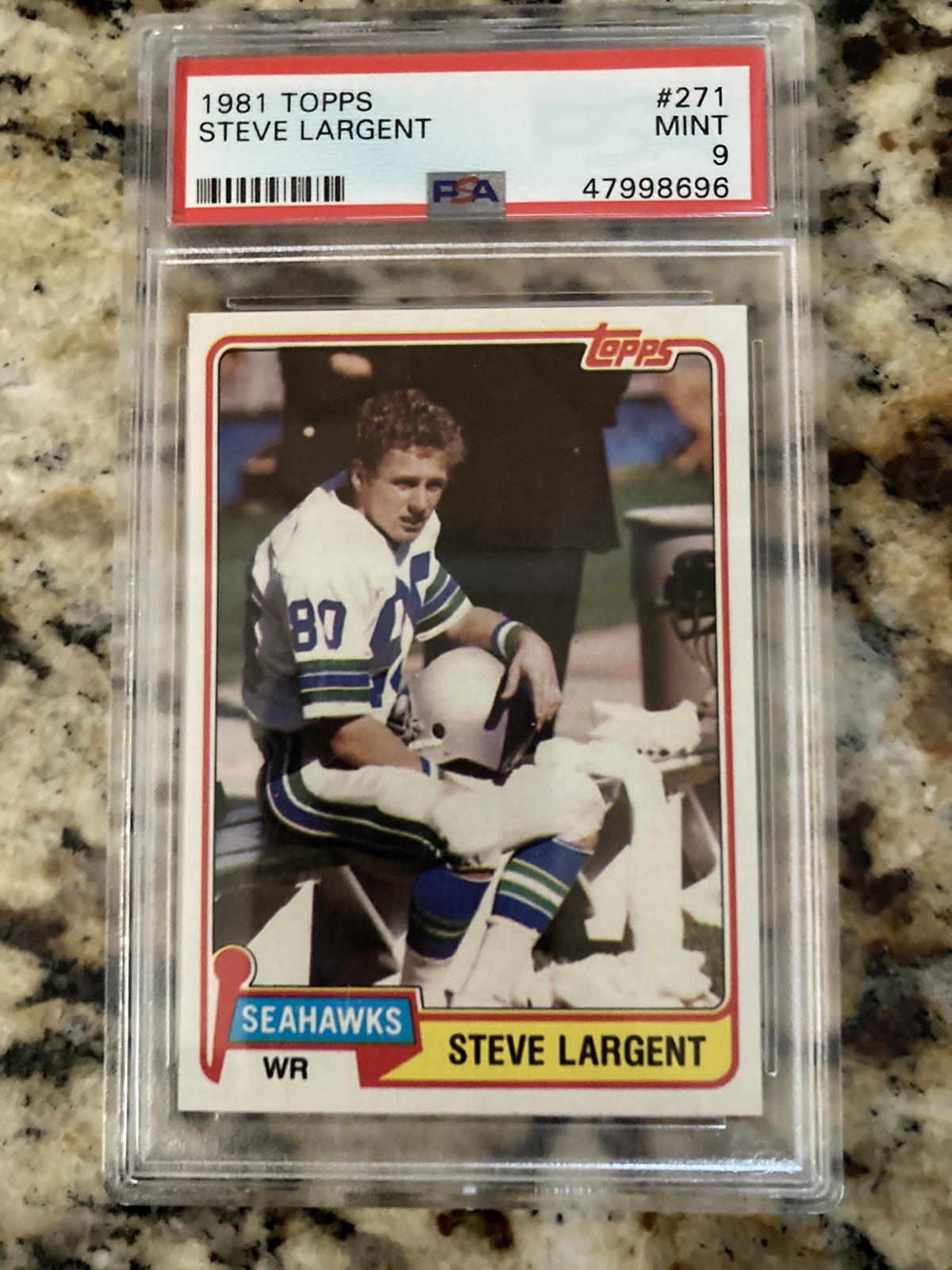 1981 Topps Steve Largent #271 Mint PSA 9 Seahawks HOF