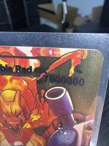 the undefeatable red Hp7500000 Gold Foil Fan Art card💥💥 gotta win them all - Picture 3 of 3
