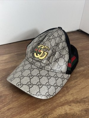 Gucci GG White Trucker Cap-Imported Black Mesh | eBay