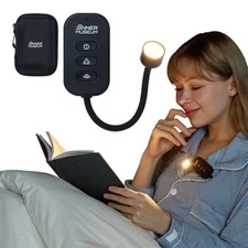 Clip-On Book Light for Clothes with Portable Case – USB Rechargeable LED Lamp...