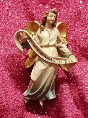Krippenfigur ''Remo-Krippe'', 14 cm, Verkündigungsengel, Ahorn, lasiert