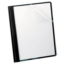 Oxford Clear Front Report Covers, Black, Letter Size, 5 per box 55806EE