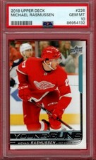 2018-19 UPPER DECK MICHAEL RASMUSSEN YOUNG GUNS ROOKIE #226 PSA 10 RC UD YG