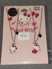 2 PC CLAIRE'S HELLO KITTY SANRIO BEST FRIENDS BF VALENTINE'S DAY NECKLACES