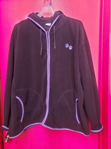 The Animal Rescue Site Fleece Hoodie schwarz mit lila 3X - Bild 2 von 8
