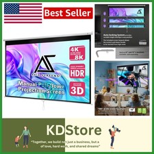 16:10 Retractable Projector Screen - Auto-Locking and Wall/Ceiling Mountable
