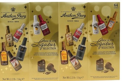 Anthon Berg Dark Chocolate LiqBottles 64pcs | Premium Filled Chocolates (2pack)