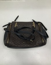 Calvin Klein Garnet Signature Triple Compartment Top Zipper Satchel