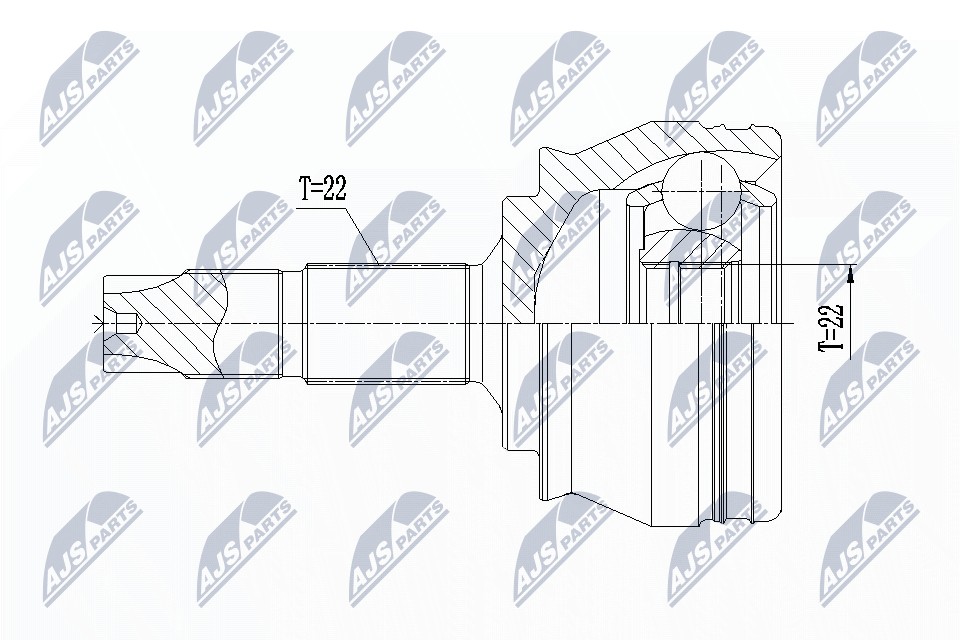 Nty Outer Cv Joint For Fiat Fiorino Qubo 08- Punto 08- Nem0 08 - Image 12