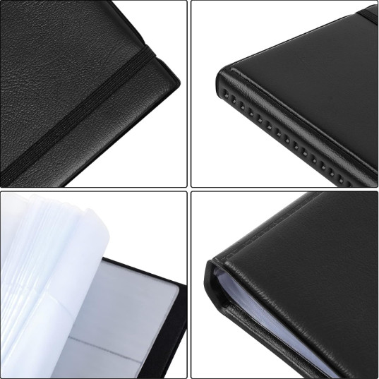 2 Leather pu Business Cards Holder Case Organizer 180 Name ID Credit Card Book