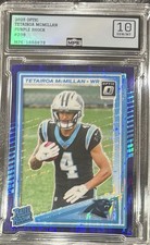 Tetairoa McMillan 2025 Donruss Optic Purple Shock Prizm Rated Rookie MPE 10