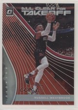 2019 Donruss Optic All Clear for Takeoff Red Prizm 45/99 Russell Westbrook ql2