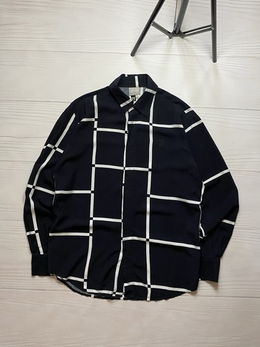 Versace jeans couture striped viscose button up shirt Luxury L Size Classic