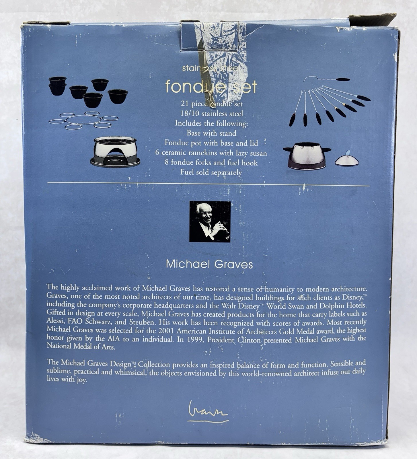 Stainless Steel Fondue Set Michael Graves Design New Open Box