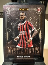 Yunus Musah 2024/25 Topps Merlin UEFA Soccer Mystic Nights Gold /50 AC Milan SP