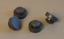 (4 PACK) 1" Black Rubber Push-In Bumpers (Feet) sku# RB-1