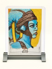 Marketplace image: 2026 Topps Chrome Galaxy Star Wars Sketch Card Aayla Secura Adam Everett  1/1