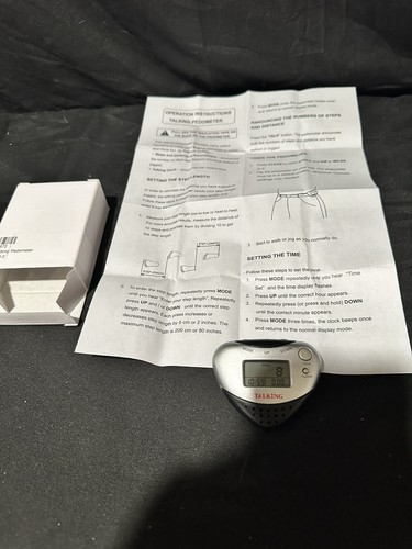Sprechender Schrittzähler herzförmiger Schrittzähler Clip auf 3" x 2,5" mit Box & Richtung - Bild 3 von 7