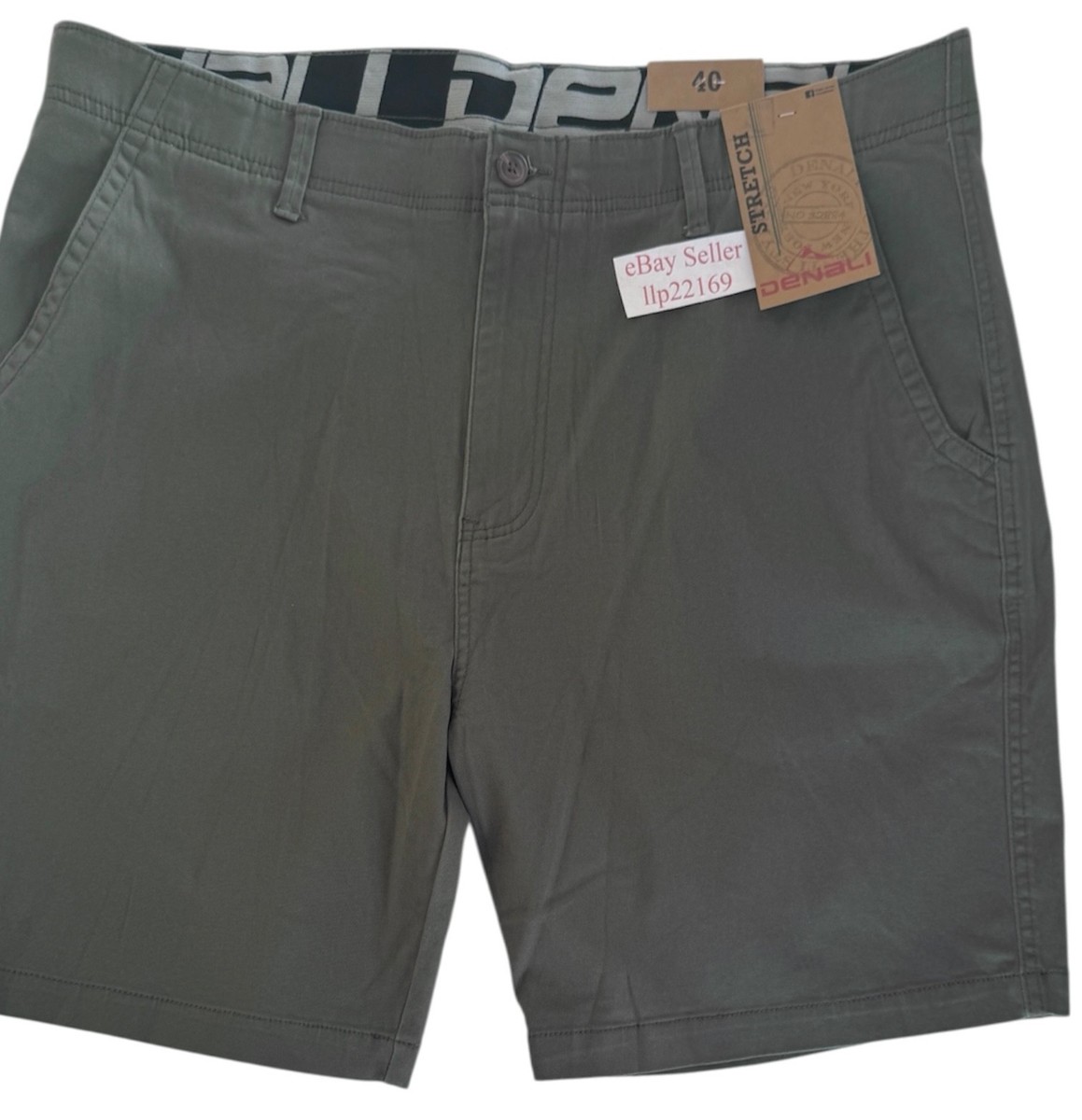 DENALI Men's Stretch Shorts (SIZE 40) Flex Waist Flat Front TURTLE