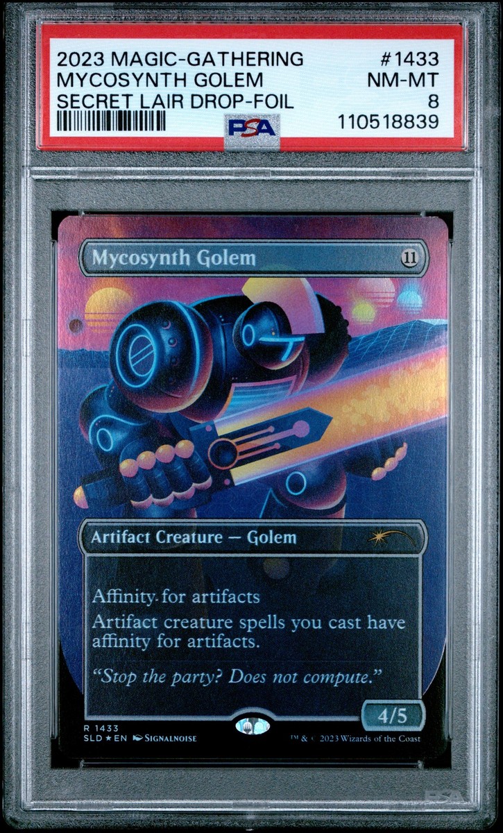 2023 MTG SECRET LAIR DROP FOIL #1433 MYCOSYNTH GOLEM PSA 8 | eBay