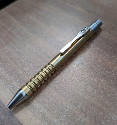 Griffin Co. mini Click Pen Brass Satin Kugelschreiber Messing Titan