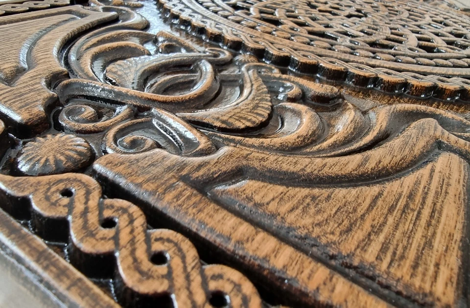 Edles Backgammon Spiel aus massiver Eiche - mit Liebe zum Detail gefertigt нарды - Bild 3 von 4