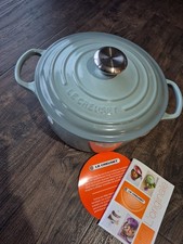Image of New Le Creuset Signature Round Casserole, 24cm, Sea Salt, Never Used, £325