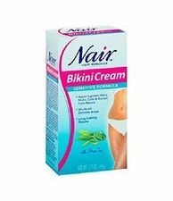 Nair Bikini Cream Hair Remover Sensitive Formula Long Lasting Results 1.7 oz