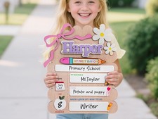Custom First Day of School Sign, Back to School Sign, Custom First Day School