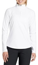 Walter Hagen Women's P11 UV Protection Stripe 1/4 Zip Pure White Size S