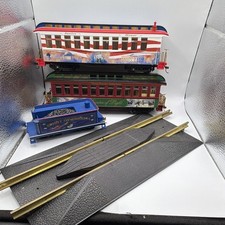 Vintage Model Train Cars Track Lot Thomas Kinkade Spirit Of America For Parts