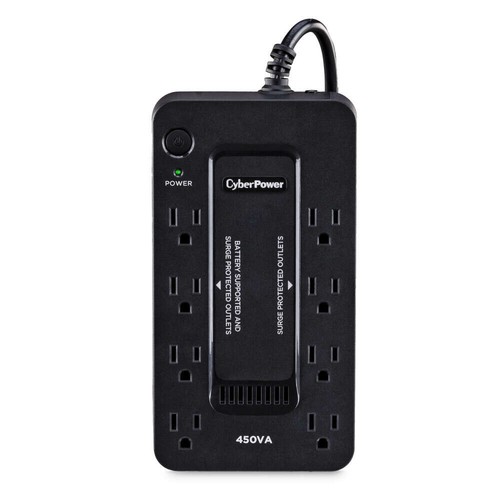 CyberPower SE450G1-R 450VA/260W UPS System,8 Outlets,Black-Certified Refurbished - 第 1/10 張圖片