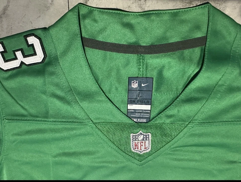 Camiseta deportiva verde Kelly Cooper DeJean Philadelphia Eagles juvenil talla grande nueva con etiquetas. L Foto 4 de 4