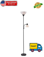 Mainstays 72" Black Combo Floor Lamp with Modern Reading Lamp