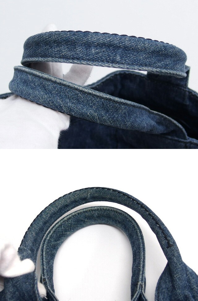 Prada Canapa Tote M Size Avio (Indigo Type) 20260107 from japan thumbnail 9