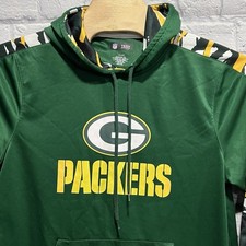 Green Bay Packers Men Green NFL Camo Accent Hoodie Sweatshirt Pullover Sz Large