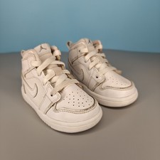 Nike Air Jordan 1 Retro TD Mid Sneakers Triple White 554727-100 Toddler Size 4C