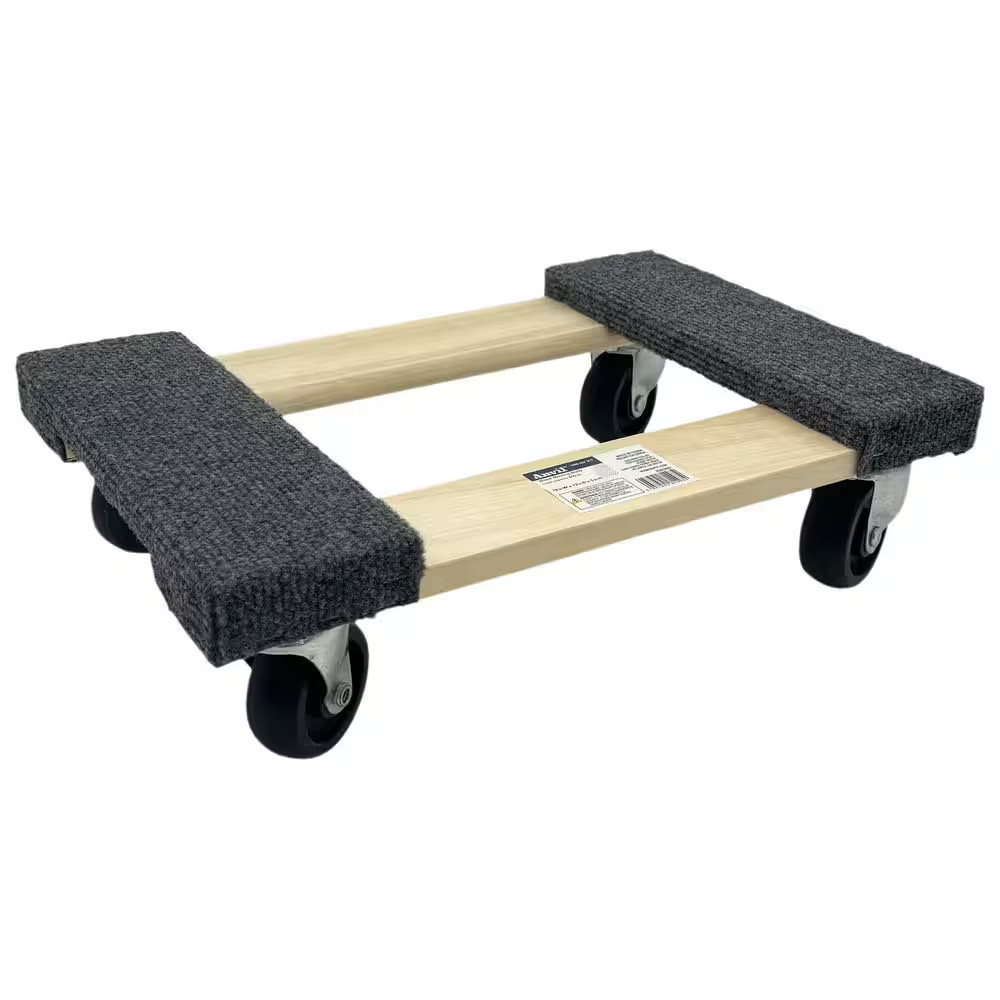 800 lbs. Capacity 18 in. Wood Furniture Dolly