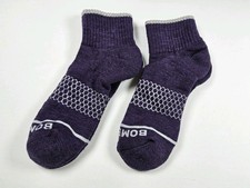 Bombas Merino Wool Lot Of 2 Pairs Quarter Socks Purple Size L