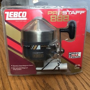 Moulinet de pêche en graphite rare Zebco Modèle 888 Pro Staff