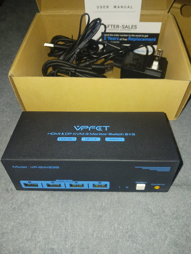 VP-SW345 4K HDMI KVM Switch 4x3 - 3 monitor e porte HDMI 2.1 NUOVO IN SCATOLA - Foto 1 di 3