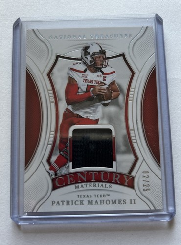 2025 Panini National Treasures Collegiate Patrick Mahomes Century Materials #/25