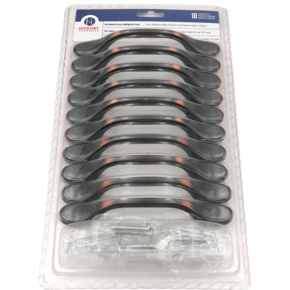 Hickory Hardware Maniglia Conquest 3'' (76mm) In Nichel Satinato - P14444-SN, Design Transizionale Per Mobili E Cassetti - 2