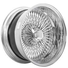 14x6" LA Wire Wheels Reverse 100-Spoke Straight Lace Chrome Rims (B04)