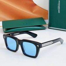 Jacques Marie Mage QUENTIN Sunglasses Black/Blue 50-22-149mm With Case New